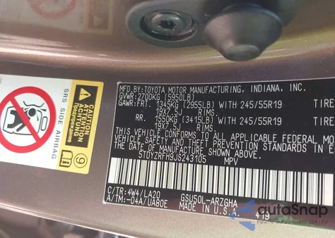 2018 Toyota Highlander Limited z USA, uszkodzony, nr VIN 5TDYZRFH9JS243105